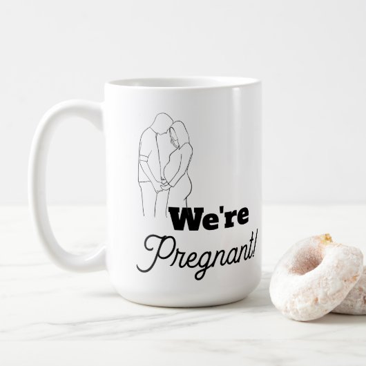 Werdende Eltern Faux-Spitze Kaffeetasse (Mit Donut)