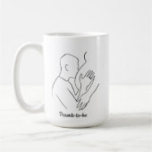 Werdende Eltern Faux-Spitze Kaffeetasse (Links)