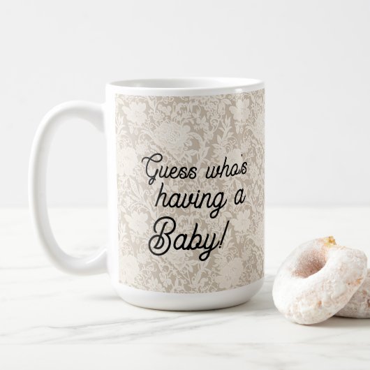 Werdende Eltern Faux-Spitze Kaffeetasse (Mit Donut)