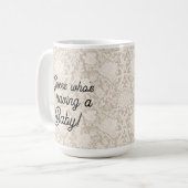 Werdende Eltern Faux-Spitze Kaffeetasse (Vorderseite Links)