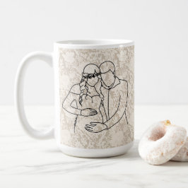 Werdende Eltern Faux-Spitze Kaffeetasse