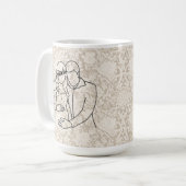 Werdende Eltern Faux-Spitze Kaffeetasse (Vorderseite Links)