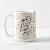 Werdende Eltern Faux-Spitze Kaffeetasse (Links)