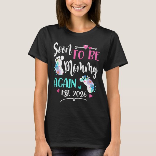 Werdende Mutter Damen nochmal 2026 Muttertag T-Shirt (Vorderseite)