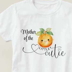Werdende Mutter des kleinen süßen Citrus-Orangen-B T-Shirt