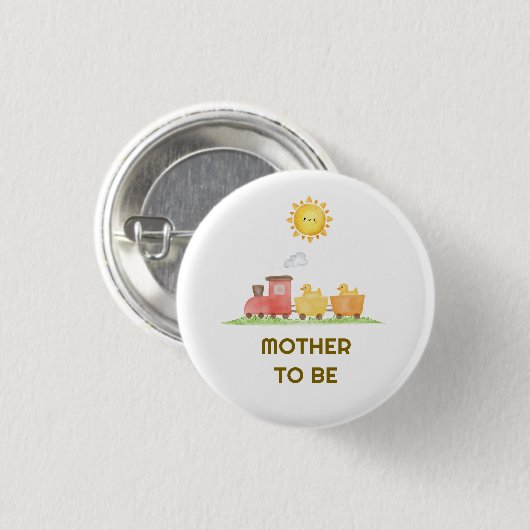 Werdende Mutter Gummiente Choo Choo-Zug Baby Showe Button (Vorne & Hinten)