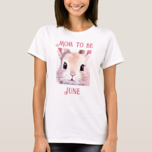 Werdende Mutter Hase Wasserfarbe rosa T-Shirt