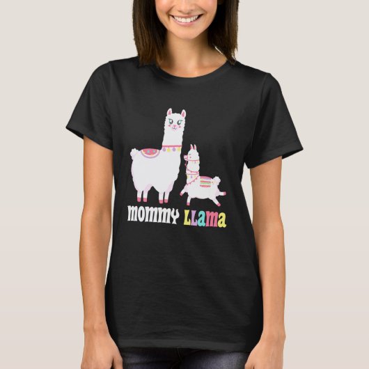 Werdende Mutter Mama Lama Lustig Bald Mutter T-Shirt (Vorderseite)