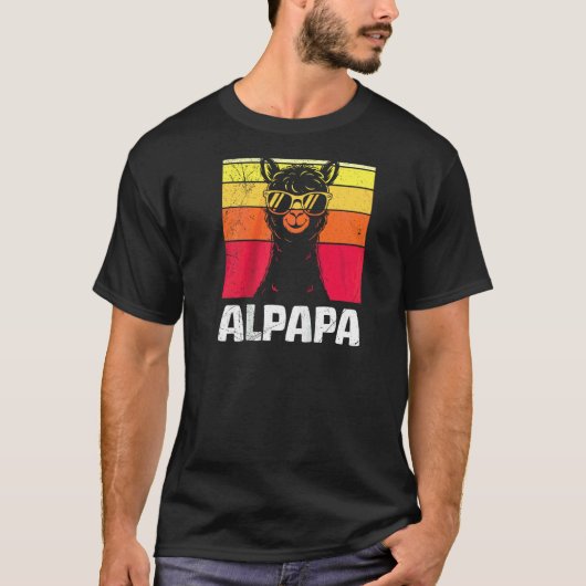 Werdender Vater ALPAKADADDY Retro Lustig Bald Vate T-Shirt (Vorderseite)