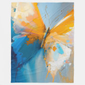 Werdendes Licht – Abstrakter Schmetterling in Bewe Fleecedecke (Vorderseite)
