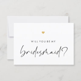 Werdet ihr mein Bridesmaid-Modernes Script Gold He Einladung