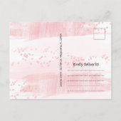 Werdet ihr meine Bridesmädchen Blush & Gold Aquare Einladungspostkarte (Rückseite)