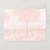 Werdet ihr meine Bridesmädchen Rose Blush Glitzer  Einladungspostkarte (Rückseite)