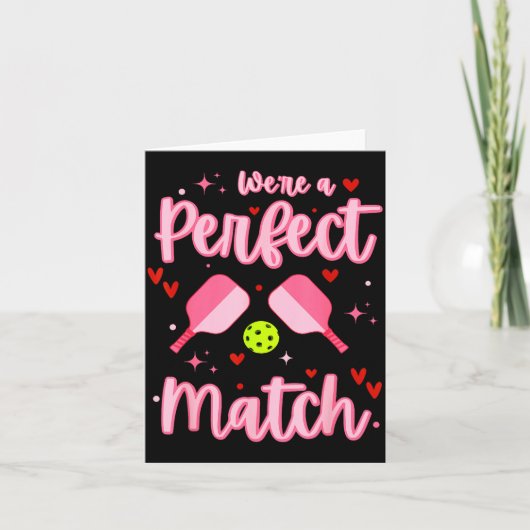 We're A Perfect Match Funny Ckleball Valentines Da Karte (Vorderseite)