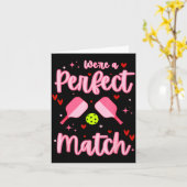 We're A Perfect Match Funny Ckleball Valentines Da Karte (Gelbe Blume)