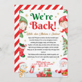 We're Back Elf Arrival Letter Elves Christmas Einladung (Vorne/Hinten)