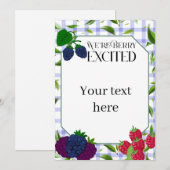 We're "Berry" Excited Einladung (Vorne/Hinten)