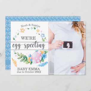"We're egg-specting" Easter Pregancy Announcement Feiertagskarte