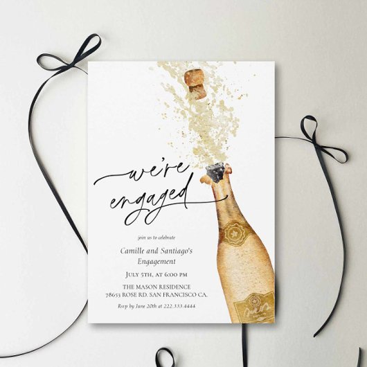 We're Engaged Couples Engagement Party Invitation Einladung