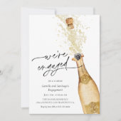 We're Engaged Couples Engagement Party Invitation Einladung (Vorderseite)