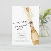 We're Engaged Couples Engagement Party Invitation Einladung (Stehend Vorderseite)