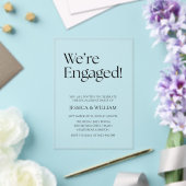 We're Engaged Minimalist Engagement Party Acryleinladungen (In Situ (Hochzeit))