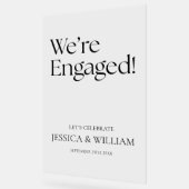We're Engaged Modern Acrylic Engagement Sign  Acrylschild (Winkel)