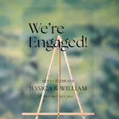 We're Engaged Modern Acrylic Engagement Sign  Acrylschild (Neutral)