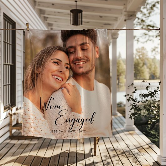 We're Engaged Photo Year Engaged Fleecedecke