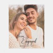 We're Engaged Photo Year Engaged Fleecedecke (Vorderseite)