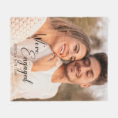 We're Engaged Photo Year Engaged Fleecedecke (Vorderseite (Horizontal))