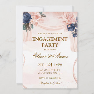 We're Engaged Terracotta Engagement Party Photo Einladung