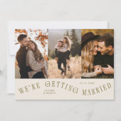 We're Getting Married Multi Photo Cream Save The Date (Vorderseite)