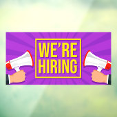 We're Hiring Purple Yellow Bright Colors Fensteraufkleber (Blatt 3)