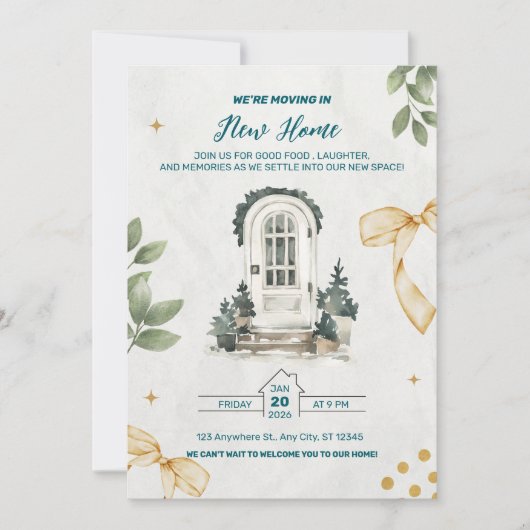 We're Moving In! Housewarming Party Invitation Einladung (Vorderseite)