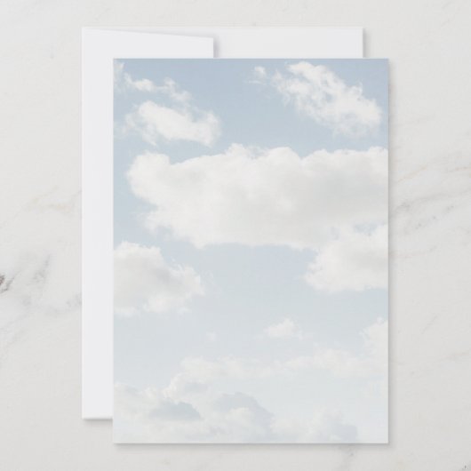 We're On Cloud 9 Baby Shower Einladung (Rückseite)