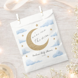 We're Over The Moon Blue Celestial Baby Shower Geschenktütchen