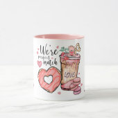 We're Perfect Match Mr & Mrs Couple Romantic Funky Tasse (Zentrum)