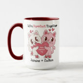 We're Purrfect Together Cute Valentine's Day Mug Tasse (Links)