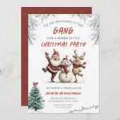 We're Rounding Up the Gang Christmas Party Einladung (Vorne/Hinten)