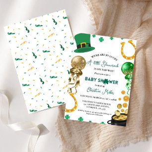 Were so glücklich St Patrick's Day Baby Shower Einladung