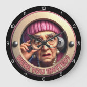 Were You Invited? Wall Decor Große Wanduhr (Vorderseite)