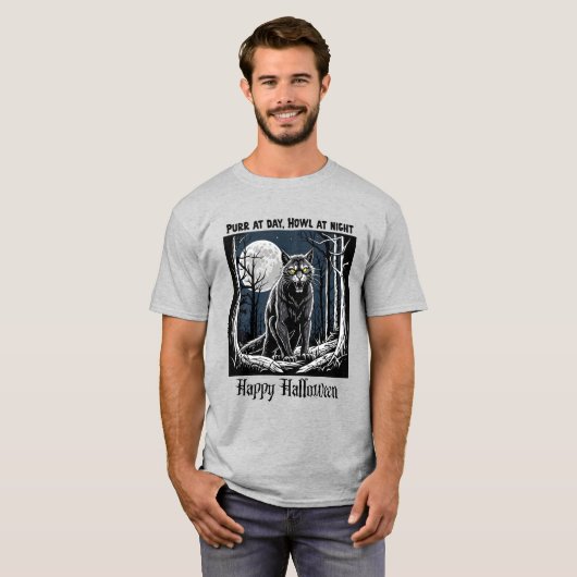 Werecat Black Type T-Shirt (Vorne ganz)
