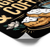 Wered By Beignets And Coffee Funny New Orleans Quo Poster (Ecke)