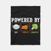 Wered By Rice Chicken And Broccoli Funny New Year Fleecedecke (Vorderseite)