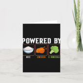 Wered By Rice Chicken And Broccoli Funny New Year  Karte (Vorderseite)