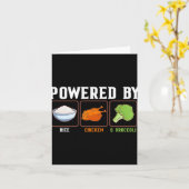 Wered By Rice Chicken And Broccoli Funny New Year Karte (Gelbe Blume)