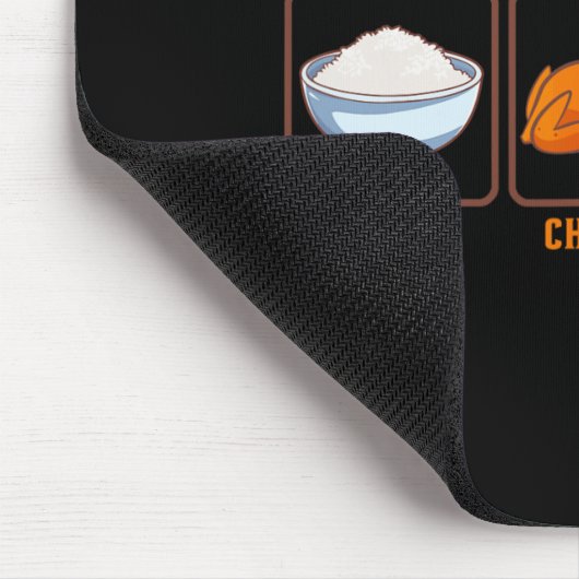 Wered By Rice Chicken And Broccoli Funny New Year Mousepad (Ecke)