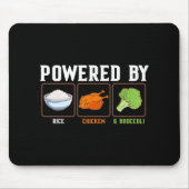 Wered By Rice Chicken And Broccoli Funny New Year Mousepad (Vorne)
