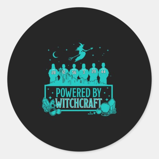 Wered By Witchcraft - Seattle Baseball Premium Runder Aufkleber (Vorderseite)